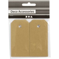 Manilam&aelig;rker, str. 4x8 cm, 250 g, guld, 20 stk./ 1 pk.