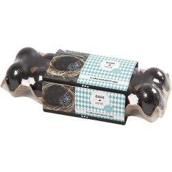 &AElig;g, H: 6 cm, sort, 12 stk./ 1 pk.