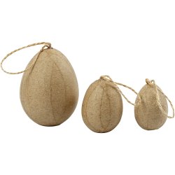 &AElig;g , H: 3+4+5 cm, 6 stk./ 1 pk.