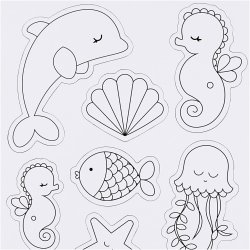 Magneter, Havdyr, ark 14,85x21, 1 ark