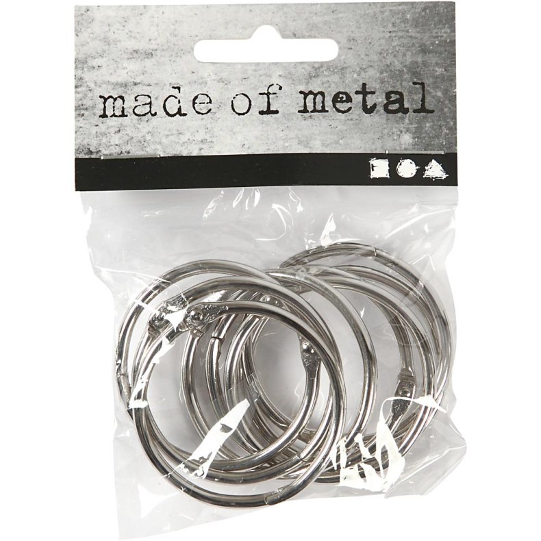 Bogring, diam. 38 mm, tykkelse 3 mm, 8 stk./ 1 pk.