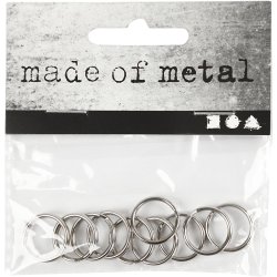 N&oslash;glering, diam. 15 mm, 10 stk./ 1 pk.