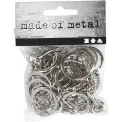 N&oslash;glering med k&aelig;de, L: 6 cm, diam. 2,3 cm, 25 stk./ 1 pk.