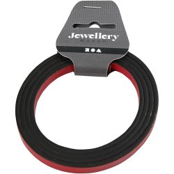 Imiteret L&aelig;derb&aring;nd, B: 10 mm, tykkelse 3 mm, r&oslash;d, 1 m/ 1 pk.