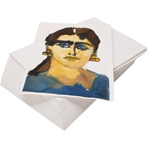 Akvarelpapir, A4, 180 g, hvid, 100 ark/ 1 pk.