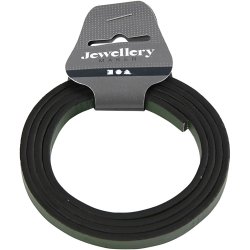 Imiteret L&aelig;derb&aring;nd, B: 10 mm, tykkelse 3 mm, gr&oslash;n, 1 m/ 1 pk.