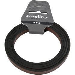 Imiteret L&aelig;derb&aring;nd, B: 10 mm, tykkelse 3 mm, brun, 1 m/ 1 pk.