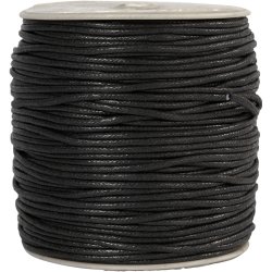 Bomuldssnor, tykkelse 2 mm, sort, 100 m/ 1 pk.