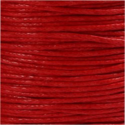 Bomuldssnor, tykkelse 1 mm, r&oslash;d, 40 m/ 1 rl.
