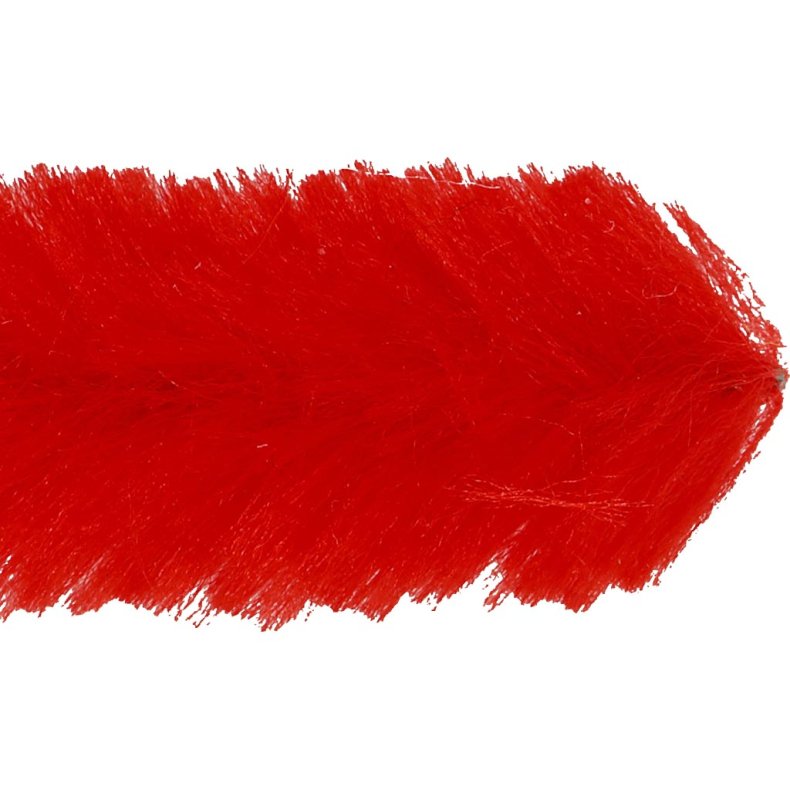 Chenille, L: 30 cm, tykkelse 15 mm, r&oslash;d, 15 stk./ 1 pk.