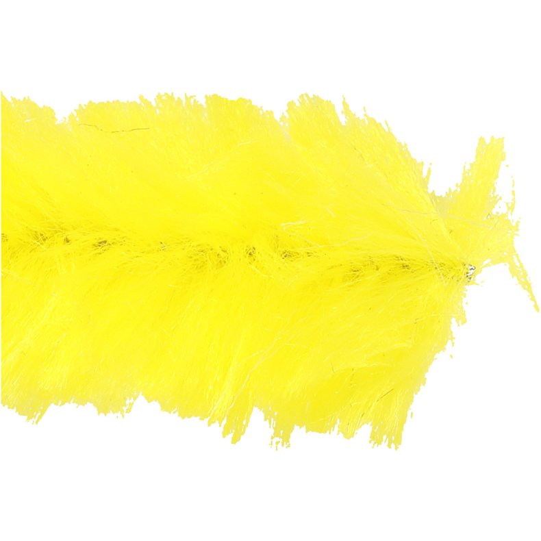 Chenille, L: 30 cm, tykkelse 15 mm, gul, 15 stk./ 1 pk.