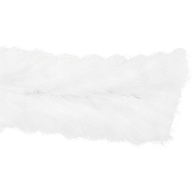 Chenille, L: 30 cm, tykkelse 15 mm, hvid, 15 stk./ 1 pk.