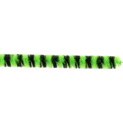 Chenille, stribede, L: 30 cm, tykkelse 6 mm, ass. farver, 30 ass./ 1 pk.