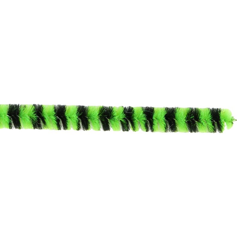Chenille, stribede, L: 30 cm, tykkelse 6 mm, ass. farver, 30 ass./ 1 pk.