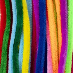Chenille, L: 30 cm, tykkelse 9 mm, ass. farver, 25 ass./ 1 pk.