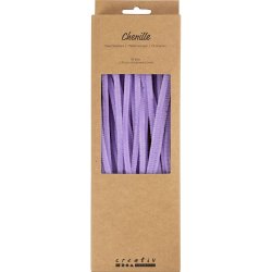 Chenille, L: 30 cm, tykkelse 6 mm, lilla, 50 stk./ 1 pk.