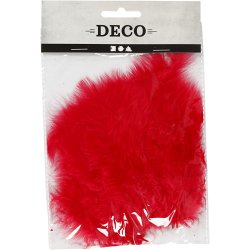 Dun, str. 5-12 cm, r&oslash;d, 15 stk./ 1 pk.