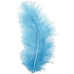 Dun, str. 5-12 cm, turkis, 15 stk./ 1 pk.