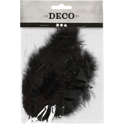 Dun, str. 5-12 cm, sort, 15 stk./ 1 pk.