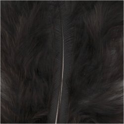 Dun, str. 5-12 cm, sort, 15 stk./ 1 pk.