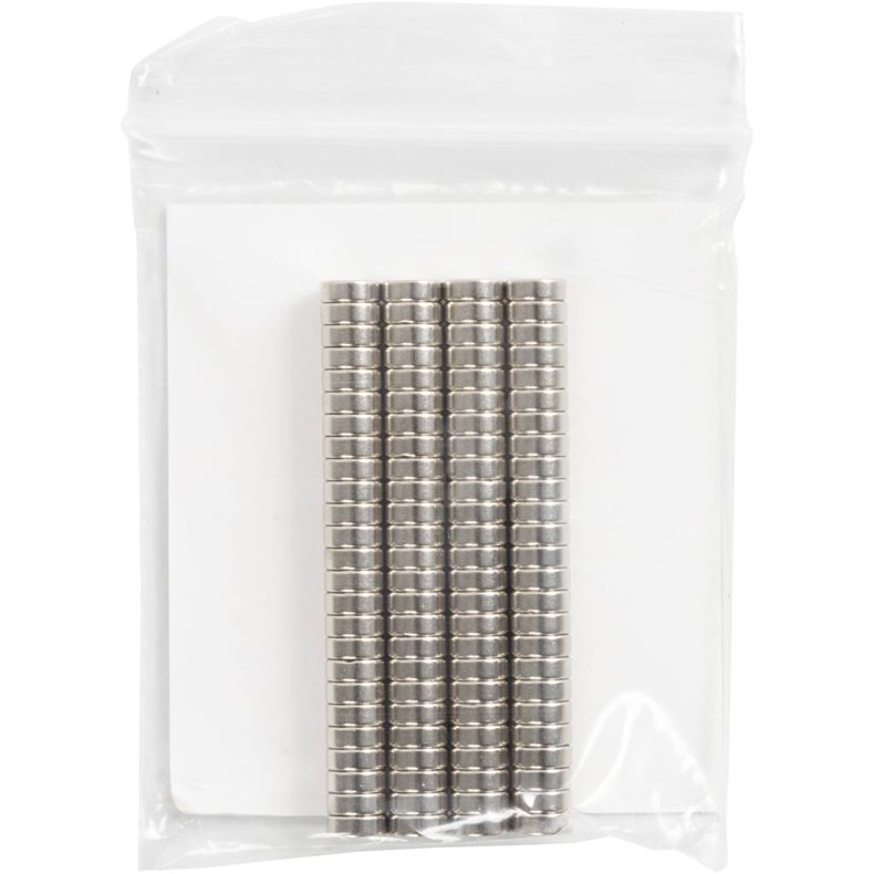 Powermagnet, diam. 5 mm, tykkelse 2 mm, 100 stk./ 1 pk.