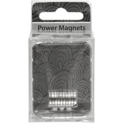 Powermagnet, diam. 10 mm, tykkelse 2 mm, 10 stk./ 1 pk.