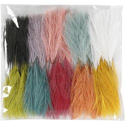Kunstige fjer, L: 15 cm, B: 8 cm, 100 stk./ 1 pk.