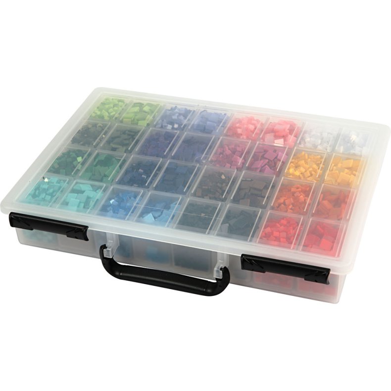 Minimosaik, str. 5x5+10x10 mm, tykkelse 2 mm, 32x25 g/ 1 pk.