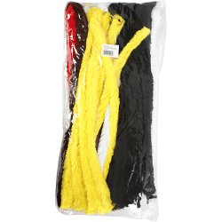 Chenille, L: 40 cm, tykkelse 30 mm, ass. farver, 48 stk./ 1 pk.