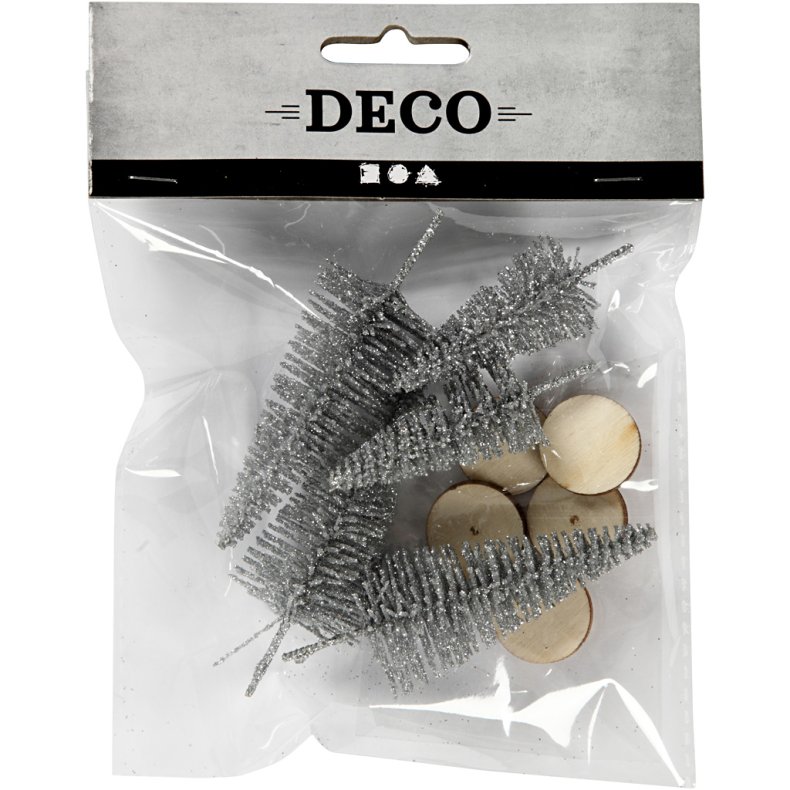 Grantr&aelig;er, H: 40+60 mm, s&oslash;lv, 5 stk./ 1 pk.