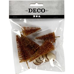 Grantr&aelig;er, H: 40+60 mm, guld, 5 stk./ 1 pk.