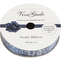 Susifixb&aring;nd , B: 18 mm, bl&aring;, 5 m/ 1 rl.