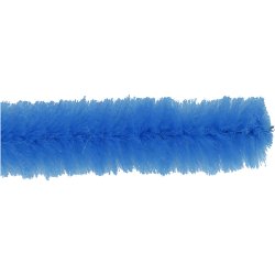 Chenille, L: 30 cm, tykkelse 15 mm, m&oslash;rk bl&aring;, 15 stk./ 1 pk.