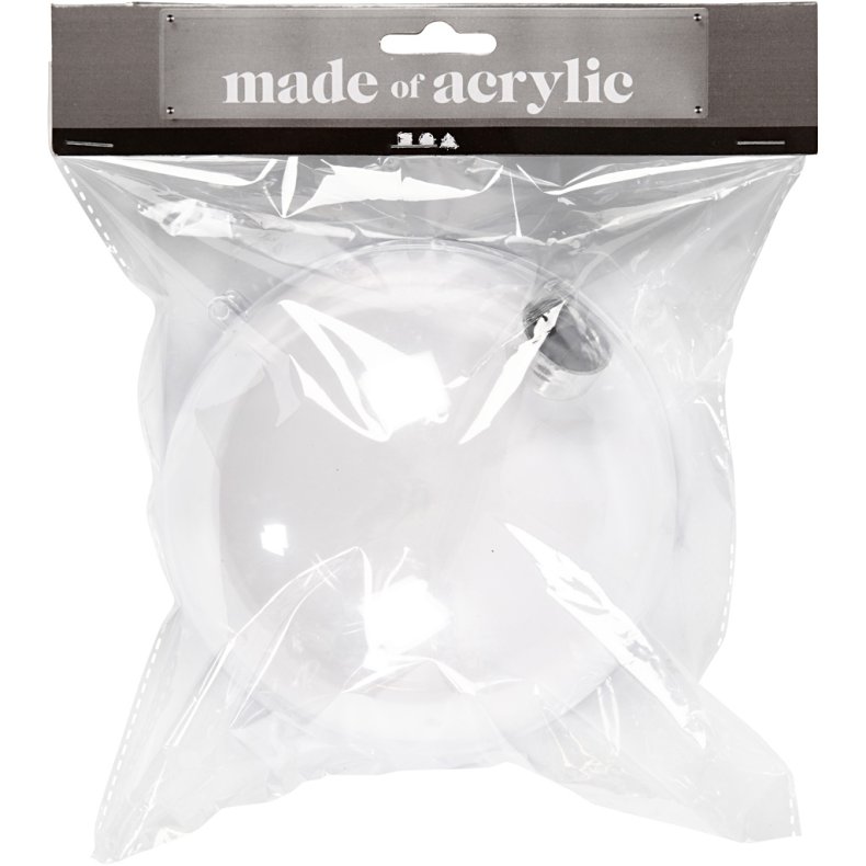 Deko-kugle, diam. 13,6 cm, transparent, 1 stk.