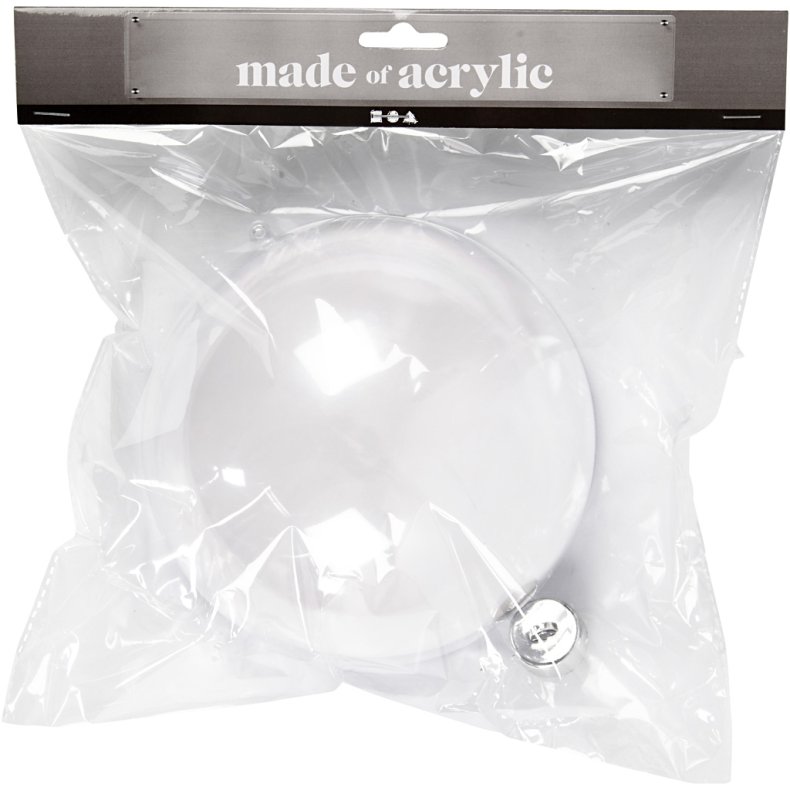 Deko-kugle, diam. 15,6 cm, transparent, 1 stk.