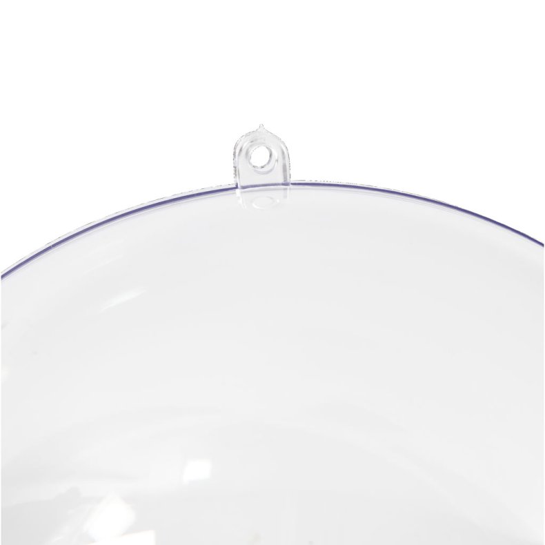 Deko-kugle, diam. 15,6 cm, transparent, 1 stk.