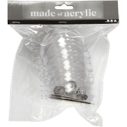 Deko-kugle, diam. 8 cm, transparent, 5 stk./ 1 pk.