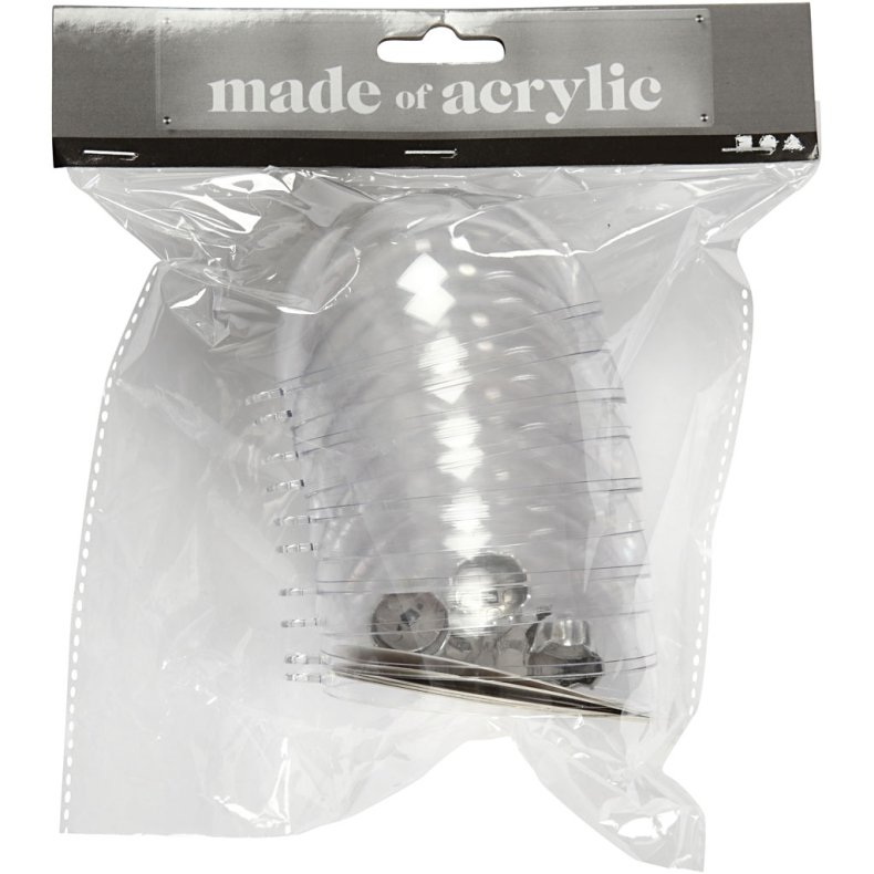 Deko-kugle, diam. 8 cm, transparent, 5 stk./ 1 pk.