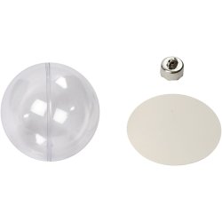 Deko-kugle, diam. 8 cm, transparent, 5 stk./ 1 pk.