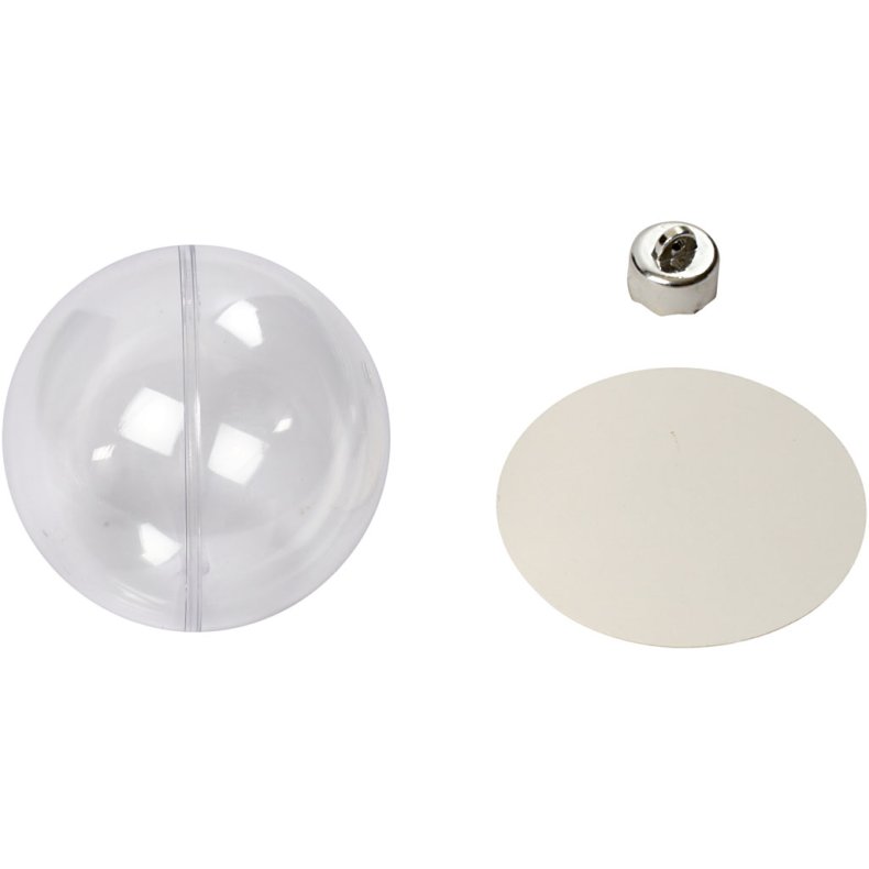 Deko-kugle, diam. 8 cm, transparent, 5 stk./ 1 pk.