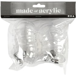 Deko-kugle, diam. 6 cm, transparent, 8 stk./ 1 pk.