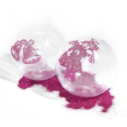 Deko-kugle, diam. 6 cm, transparent, 8 stk./ 1 pk.