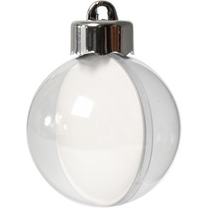 Deko-kugle, diam. 5 cm, transparent, 10 stk./ 1 pk.