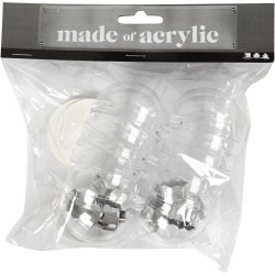 Deko-kugle, diam. 5 cm, transparent, 10 stk./ 1 pk.