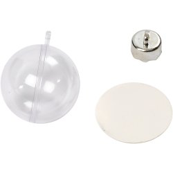 Deko-kugle, diam. 5 cm, transparent, 10 stk./ 1 pk.