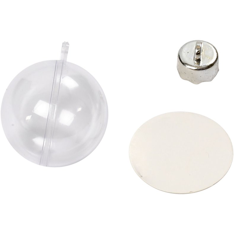 Deko-kugle, diam. 5 cm, transparent, 10 stk./ 1 pk.