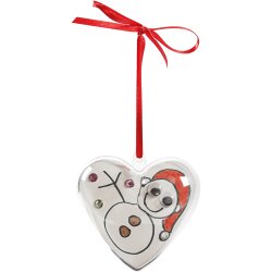 Deko-hjerte, H: 6,5 cm, transparent, 10 stk./ 1 pk.
