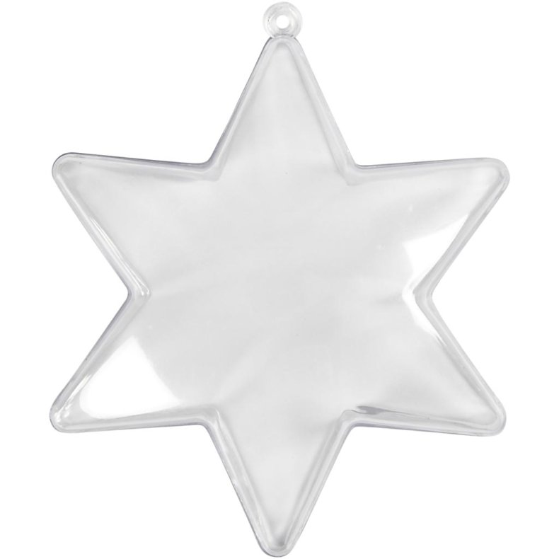 Deko-stjerne, H: 10 cm, transparent, 5 stk./ 1 pk.