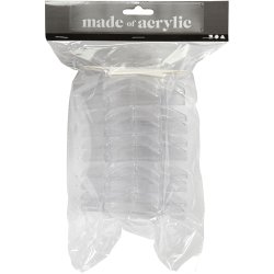 Deko-stjerne, H: 10 cm, transparent, 5 stk./ 1 pk.