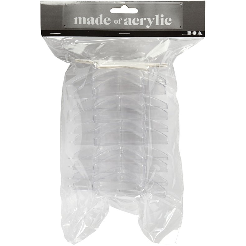 Deko-stjerne, H: 10 cm, transparent, 5 stk./ 1 pk.